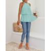 imageZESICA Womens Summer Halter Tank Tops Casual Sleeveless Ruffle Tiered Layered Chiffon Flowy Blouse ShirtsSage