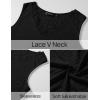 imageZESICA Womens Summer Tank Top Sleeveless V Neck Lace Loose Fit Basic Tops Shirts 2025 Fashion ClothesBlack