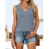 imageZESICA Womens Summer Tank Top Sleeveless V Neck Lace Loose Fit Basic Tops Shirts 2025 Fashion ClothesBlue