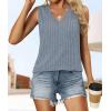 imageZESICA Womens Summer Tank Top Sleeveless V Neck Lace Loose Fit Basic Tops Shirts 2025 Fashion ClothesBlue