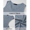 imageZESICA Womens Summer Tank Top Sleeveless V Neck Lace Loose Fit Basic Tops Shirts 2025 Fashion ClothesBlue