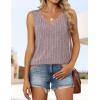 imageZESICA Womens Summer Tank Top Sleeveless V Neck Lace Loose Fit Basic Tops Shirts 2025 Fashion ClothesDustypink