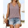 imageZESICA Womens Summer Tank Top Sleeveless V Neck Lace Loose Fit Basic Tops Shirts 2025 Fashion ClothesDustypink