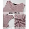 imageZESICA Womens Summer Tank Top Sleeveless V Neck Lace Loose Fit Basic Tops Shirts 2025 Fashion ClothesDustypink