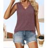 imageZESICA Womens Summer Tank Top Sleeveless V Neck Lace Loose Fit Basic Tops Shirts 2025 Fashion ClothesFuchsia