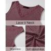 imageZESICA Womens Summer Tank Top Sleeveless V Neck Lace Loose Fit Basic Tops Shirts 2025 Fashion ClothesFuchsia