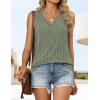 imageZESICA Womens Summer Tank Top Sleeveless V Neck Lace Loose Fit Basic Tops Shirts 2025 Fashion ClothesGreen