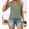 imageZESICA Womens Summer Tank Top Sleeveless V Neck Lace Loose Fit Basic Tops Shirts 2025 Fashion ClothesGreen