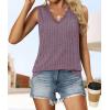 imageZESICA Womens Summer Tank Top Sleeveless V Neck Lace Loose Fit Basic Tops Shirts 2025 Fashion ClothesPurple