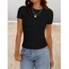 imageZESICA Womens Trendy Short Sleeve Sweater Shirts Spring Summer Cable Knit Pullover TopsBlack