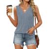 imageZESICA Womens Summer Tank Top Sleeveless V Neck Lace Loose Fit Basic Tops Shirts 2025 Fashion ClothesBlue
