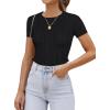 imageZESICA Womens Trendy Short Sleeve Sweater Shirts Spring Summer Cable Knit Pullover TopsBlack