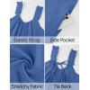 imageZESICA Womens Sleeveless V Neck Jumpsuits Summer Casual Loose One Piece Overalls Oversized Wide Leg Rompers with PocketsBlue