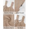 imageZESICA Womens Sleeveless V Neck Jumpsuits Summer Casual Loose One Piece Overalls Oversized Wide Leg Rompers with PocketsKhaki