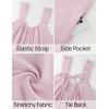 imageZESICA Womens Sleeveless V Neck Jumpsuits Summer Casual Loose One Piece Overalls Oversized Wide Leg Rompers with PocketsPink
