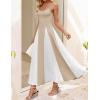 imageZESICA Womens Spaghetti Strap Maxi Dress 2025 Summer Sleeveless Color Block A Line Flowy Party DressesAlmond