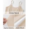 imageZESICA Womens Spaghetti Strap Maxi Dress 2025 Summer Sleeveless Color Block A Line Flowy Party DressesAlmond