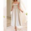 imageZESICA Womens Spaghetti Strap Maxi Dress 2025 Summer Sleeveless Color Block A Line Flowy Party DressesAlmond