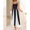 imageZESICA Womens Spaghetti Strap Maxi Dress 2025 Summer Sleeveless Color Block A Line Flowy Party DressesBlack