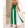 imageZESICA Womens Spaghetti Strap Maxi Dress 2025 Summer Sleeveless Color Block A Line Flowy Party DressesGreen