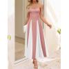 imageZESICA Womens Spaghetti Strap Maxi Dress 2025 Summer Sleeveless Color Block A Line Flowy Party DressesPink
