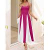 imageZESICA Womens Spaghetti Strap Maxi Dress 2025 Summer Sleeveless Color Block A Line Flowy Party DressesRose