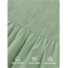 imageZESICA Womens Summer Boho Strapless Maxi Dress 2025 Casual Sleeveless Off Shoulder Smocked Tiered Beach Long SundressSage