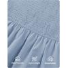 imageZESICA Womens Summer Boho Strapless Maxi Dress 2025 Casual Sleeveless Off Shoulder Smocked Tiered Beach Long SundressSky