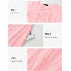 imageZESICA Womens Summer Short Sleeve Tie Front Mini Dress Cute Babydoll Ruffle Pleated A Line Tunic DressesPink