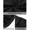 imageZESICA Womens Summer Sleeveless Mini Dress 2025 Sexy Strapless High Waist Pleated A Line Swing Party Short DressesBlack
