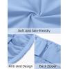 imageZESICA Womens Summer Sleeveless Mini Dress 2025 Sexy Strapless High Waist Pleated A Line Swing Party Short DressesBlue