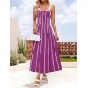 imageZESICA Womes Summer Sleeveless Striped Midi Dress 2025 Knit Casual Elegant A Line Swing Long DressesPlum