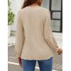 imageZESICA Long Sleeve Eyelet Tops for Womens Crew Neck Spring Shirts Casual Loose Blouses Trendy Clothes