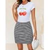 imageZESICA Plaid Mini Skirt for Womens 2025 Summer High Waist A Line Bodycon Pencil Skirts TrendyBlack