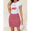 imageZESICA Plaid Mini Skirt for Womens 2025 Summer High Waist A Line Bodycon Pencil Skirts TrendyRed