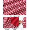 imageZESICA Plaid Mini Skirt for Womens 2025 Summer High Waist A Line Bodycon Pencil Skirts TrendyRed