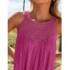 imageZESICA Womens 2025 Summer Halter Chiffon Mini Dresses Sleeveless Hollow Out A Line Flowy Ruffle Beach Vacation SundressRose