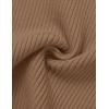 imageZESICA Womens Short Sleeve Crewneck Ribbed Knit Slim Fit T Shirt 2025 Summer Basic Casual Color Block Tee TopsBrown