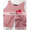 imageZESICA Womens Summer Floral Knit Bodycon Midi Dress 2025 Sleeveless Crew Neck Color Block Long Beach Party DressesDustypink