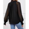 imageZESICA Womens Floral Print Blouse 2025 Long Sleeve Button Down Casual Fall Boho Oversized Tops ShirtsBlack