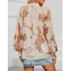 imageZESICA Womens Floral Print Blouse 2025 Long Sleeve Button Down Casual Fall Boho Oversized Tops ShirtsBrown