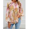 imageZESICA Womens Floral Print Blouse 2025 Long Sleeve Button Down Casual Fall Boho Oversized Tops ShirtsPink