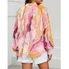 imageZESICA Womens Floral Print Blouse 2025 Long Sleeve Button Down Casual Fall Boho Oversized Tops ShirtsYellow Purple