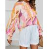 imageZESICA Womens Floral Print Blouse 2025 Long Sleeve Button Down Casual Fall Boho Oversized Tops ShirtsYellow Purple