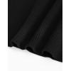imageZESICA Womens Summer Sleeveless Tank Tops Ribbed High Neck Racerback Slim Fitted Color Block Casual ShirtsBlack