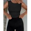 imageZESICA Womens Summer Tank Tops 2025 Sleeveless Crewneck Knit Slim Fitted Side Ruched Casual Basic ShirtBlack