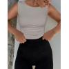 imageZESICA Womens Summer Tank Tops 2025 Sleeveless Crewneck Knit Slim Fitted Side Ruched Casual Basic ShirtSmoke
