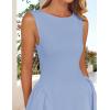 imageZESICA Womens Sexy Backless Cocktail Mini Dress Sleeveless Boat Neck Swing A Line Wedding Club Party Tank DressesLight Blue
