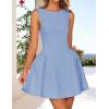 imageZESICA Womens Sexy Backless Cocktail Mini Dress Sleeveless Boat Neck Swing A Line Wedding Club Party Tank DressesLight Blue