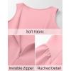 imageZESICA Womens Sexy Backless Cocktail Mini Dress Sleeveless Boat Neck Swing A Line Wedding Club Party Tank DressesPink